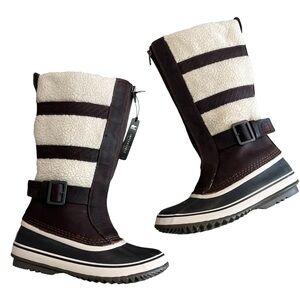 Sorel Dark Brown Cream Tall Boots Helen of Tundra II Women’s Size 9 Waterproof